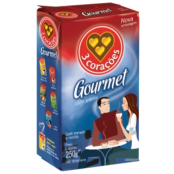 CAFE 3 CORAÇÕES GOURMET VÁCUO 250G