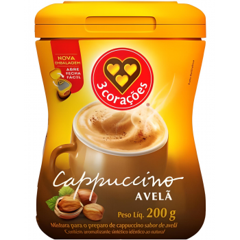 CAPPUCCINO 3 CORAÇÕES AVELA 200 GR