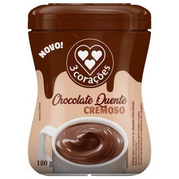 CHOCOLATE QUENTE CREMOSO 3 CORAÇÕES 180G 