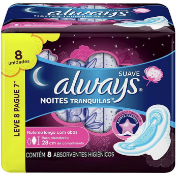 ABSORVENTE ALWAYS NOITES TRANQUILAS C/8UN