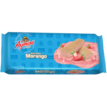 BISCOITO AYMORE WAFER MORANGO 105 GR