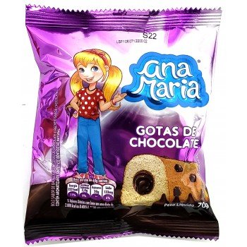 BOLINHO ANA MARIA GOTAS CHOCOLATE 70GR