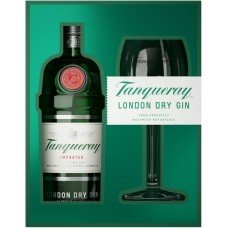 GIN TANQUERAY LONDON DRY COM TAÇA DE VIDRO 750ML