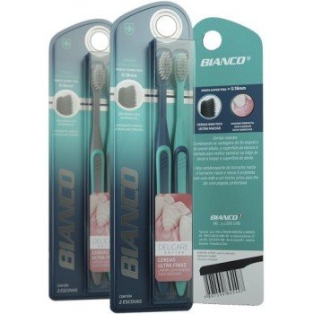 ESCOVA DENTAL BIANCO DELICARE EXTRA MACIA C/ 2 UN