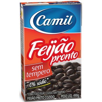 FEIJÃO CAMIL PRETO PRONTO PARA TEMPERAR 490 GR