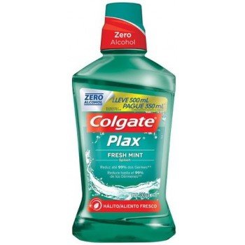 ENXAGUANTE BUCAL PLAX FRESH MINT LV500PG350ML