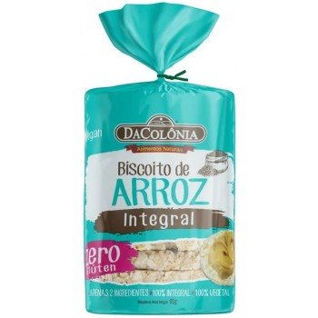 BISCOITO DA COLONIA DE ARROZ INTEGRAL S/GLUTEN 90G