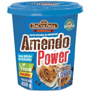 PASTA DE AMENDOIM POWER COOKIES E CREAM 450 GR