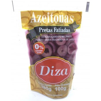 AZEITONA PRETA DIZA FATIADA SACHE 100G