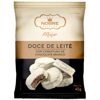 ALFAJOR NOBRE CHOCOLATE BRANCO DOCE DE LEITE 50 G