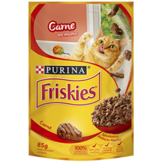 RAÇÃO FRISKIES SACHÊ CARNE AO MOLHO 85G