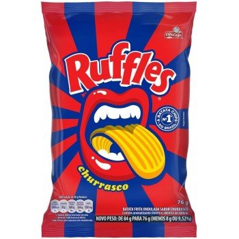 SALGADINHO ELMA CHIPS RUFFLES CHURRASCO 76G