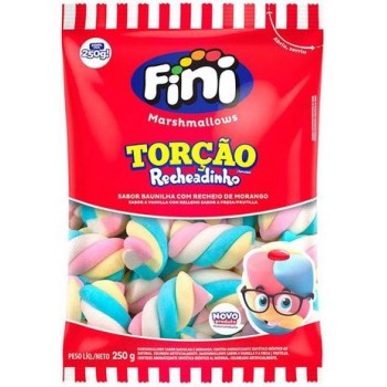 BALA FINI MARSHMALLOW TORCAO RECHEADO ROSA 200G