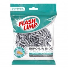 ESPONJA FLASHILIMP ACO INOX LIMPEZA PESADA UN