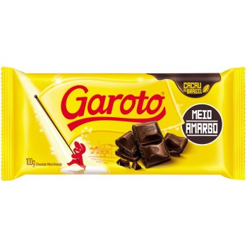 CHOCOLATE GAROTO MEIO AMARGO 80G