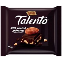 CHOCOLATE GAROTO TALENTO MEIO AMARGO AMENDOAS 85G