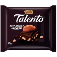 CHOCOLATE GAROTO TALENTO MEIO AMARGO AMENDOAS 85G