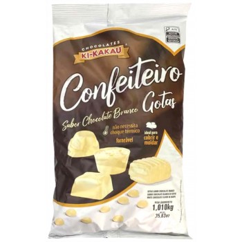 CHOCOLATE KI KAKAU CONFEITEIRO BRANCO GOTAS 1.01KG