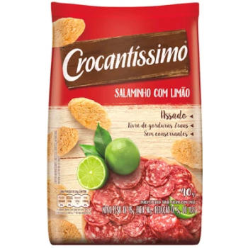 SNACK CROCANTISSIMO SALAMINHO C/LIMÃO 40 GR