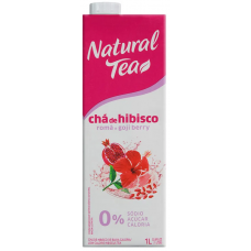 CHA NATURAL TEA HIBISCO ROMÃ E GOJI BERRY 1L 