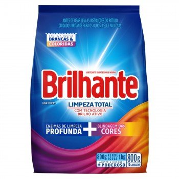 SABAO EM PO BRILHANTE LIMPEZA TOTAL SACHE 800 GR