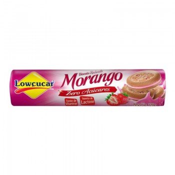 BISCOITO LOWÇUCAR RECHEADO MORANGO ZERO 120GR