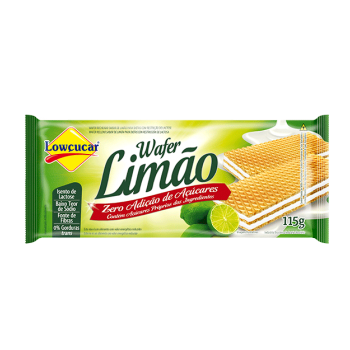 BISCOITO LOWÇUCAR WAFER LIMAO ZERO 115GR