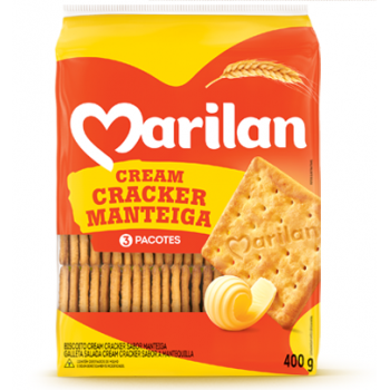 BISCOITO MARILAN CREAM CRACKER MANTEIGA 350 GR