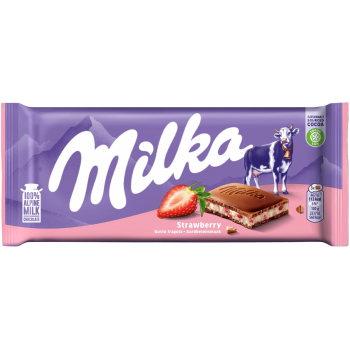 CHOCOLATE MILKA STRAWBERRY 100G