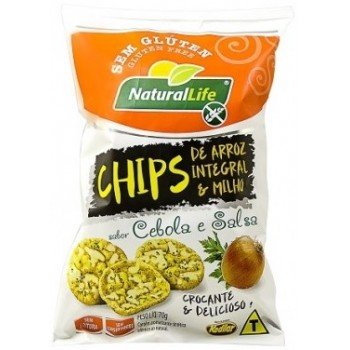 CHIPS ARROZ NATURAL LIFE CEBOLA E SALSA 70GR