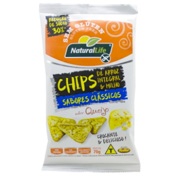 CHIPS ARROZ NATURAL LIFE QUEIJO 70GR