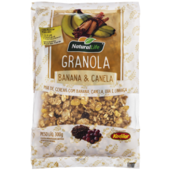 GRANOLA NATURAL LIFE BANANA E CANELA 300G