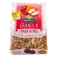 GRANOLA NATURAL LIFE MAÇÃ E MEL 300G