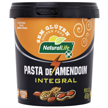 PASTA DE AMENDOIM INTEGRAL NATURAL LIFE 450 GR