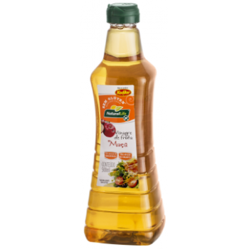 VINAGRE DE FRUTA NATURAL LIFE MAÇA S/GLUTEN 500ML