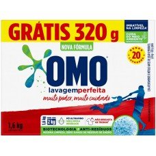 SABAO EM PO OMO LAVAGEM PERFEITA 1.6KG GRATIS 320G