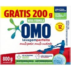 SABAO EM PO OMO LAVAGEM PERFEITA 800G GRATIS 200G