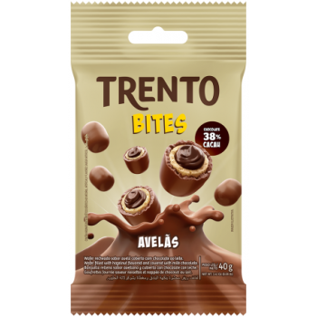 WAFER RECHEADO TRENTO BITES AVELÃS 40GR