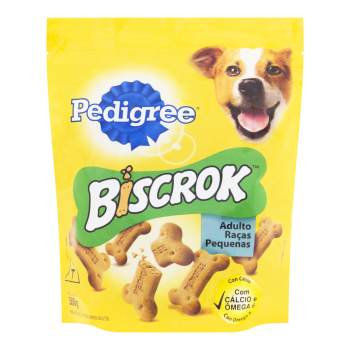 BISCOITO P/CÃES PEDIGREE BISCROK AD.RAÇA PEQ.500G