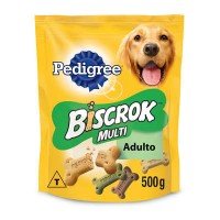 BISCOITO P/CÃES PEDIGREE BISCROK MULT ADULTO 500G