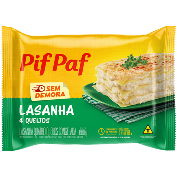 LASANHA PIF PAF 4 QUEIJOS 600GR