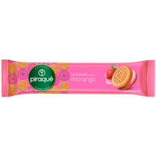 BISCOITO PIRAQUE RECHEADO MORANGO 76G