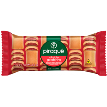 BISCOITO PIRAQUE ROLADINHO GOIABA 75 GR