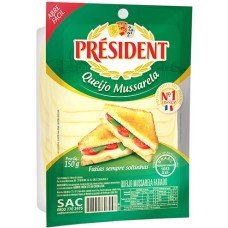 QUEIJO MUÇARELA PRESIDENT FATIADO 150G