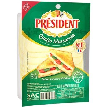 QUEIJO MUÇARELA PRESIDENT FATIADO 150G