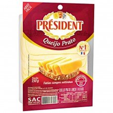 QUEIJO PRATO PRESIDENT FATIADO 150G