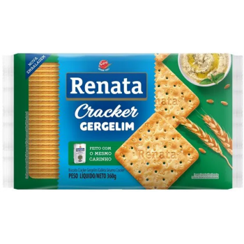 BISCOITO RENATA CREAM CRACKER GERGELIM 360 GR