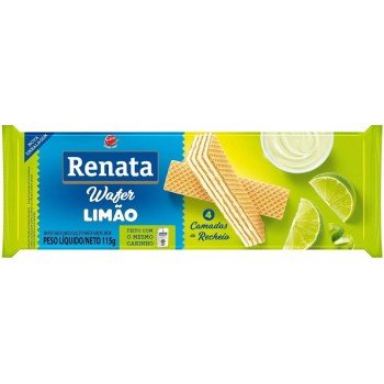 BISCOITO RENATA WAFER LIMAO 115 GR