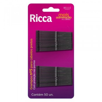 GRAMPO PARA CABELO RICCA N 5 PRETO 340