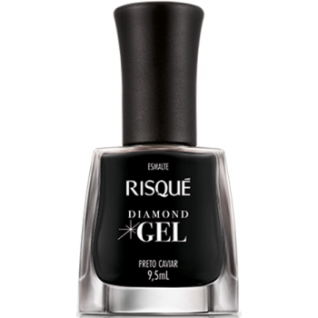 ESMALTE RISQUE DIAMOND GEL PRETO CAVIAR 9.5ML